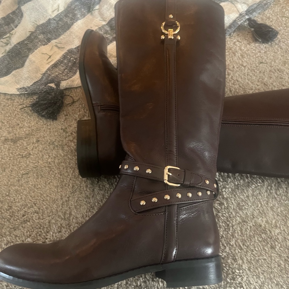 COACH Maddie Riding boots in Chestnut 6.5 size womans